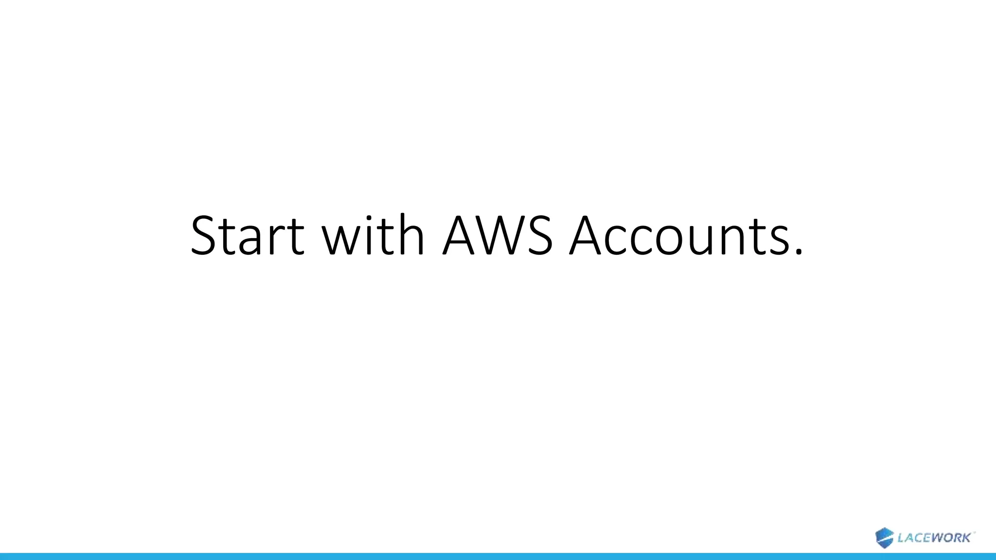 Start with AWS Accounts.
 