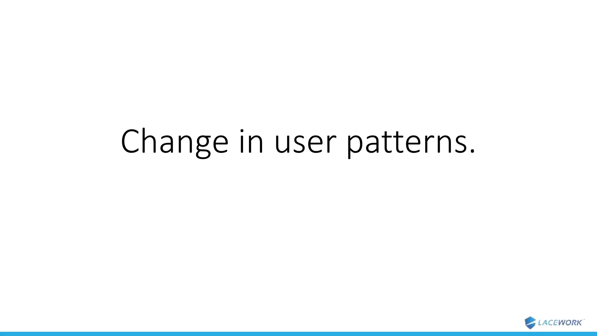 Change in user patterns.
 