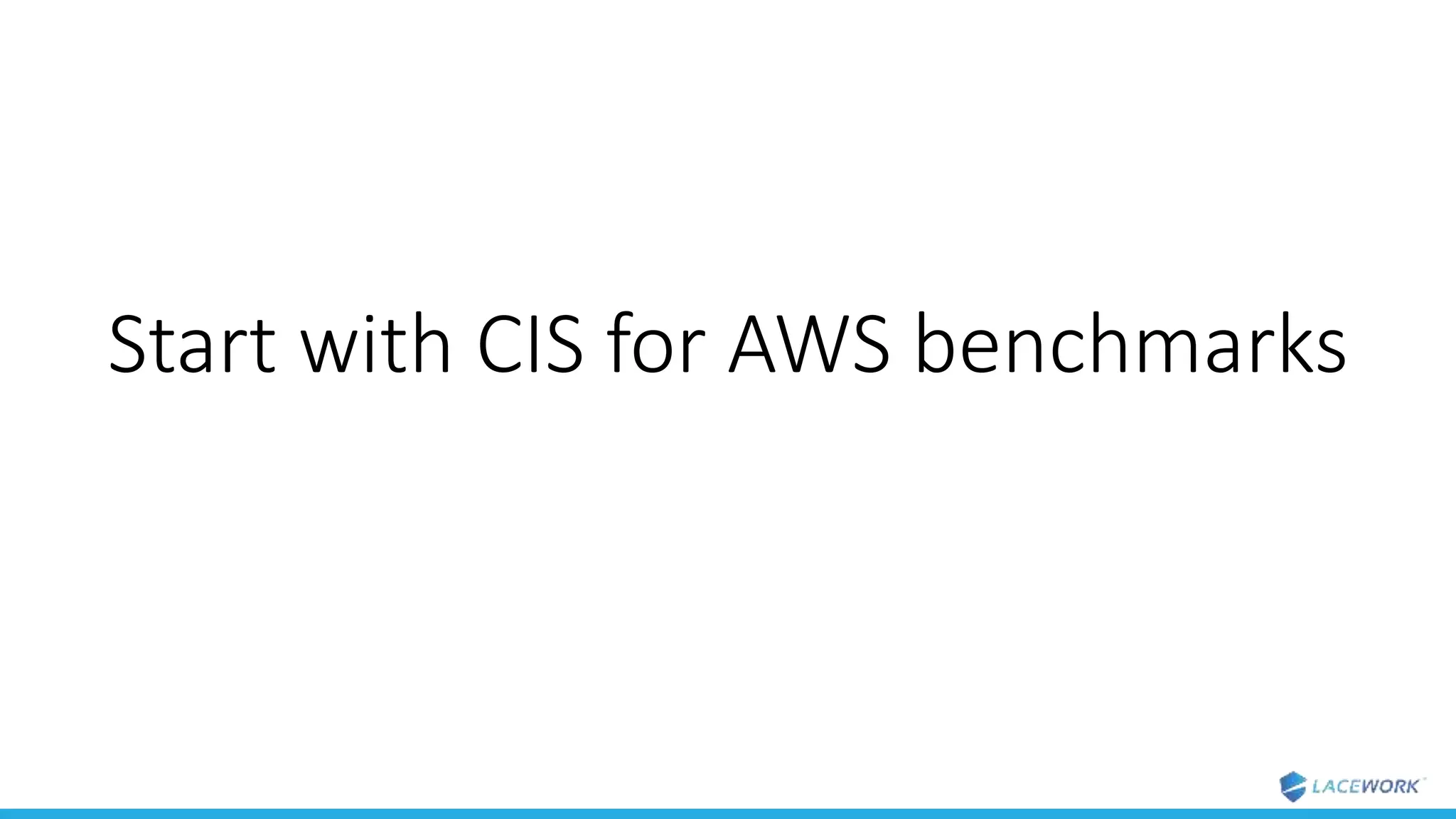 Start with CIS for AWS benchmarks
 