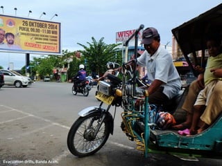 Evacuation drills, Banda Aceh. 
 