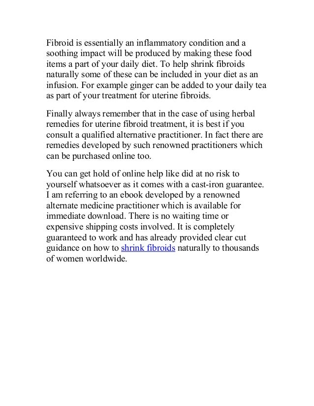 Hysterectomy Try Out 4 Herbal Cures to Shrink Fibroids Naturally
