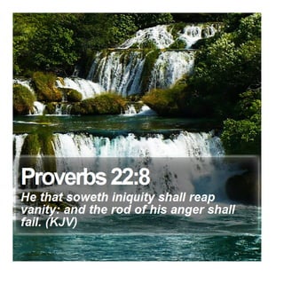 Proverbs 22:8 - Daily Bible Verse