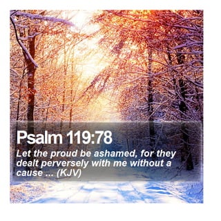 Psalm 119:78 - Daily Bible Verse