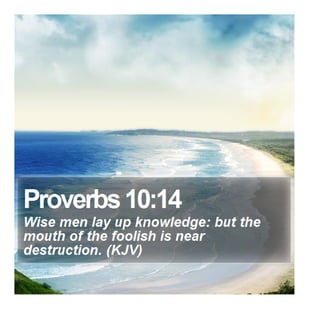Proverbs 10:14 - Daily Bible Verse