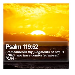 Psalm 119:52 - Daily Bible Verse