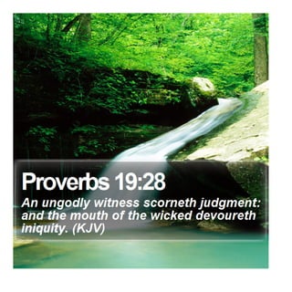 Proverbs 19:28 - Daily Bible Verse