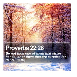 Proverbs 22:26 - Daily Bible Verse