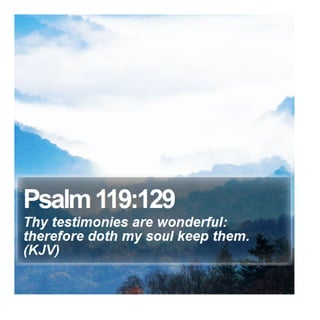 Psalm 119:129 - Daily Bible Verse