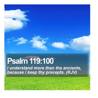 Psalm 119:100 - Daily Bible Verse
