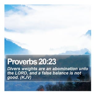 Proverbs 20:23 - Daily Bible Verse