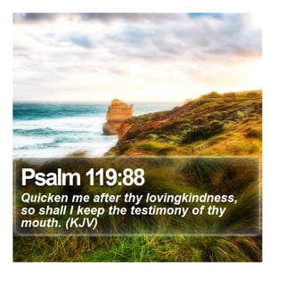 Psalm 119:88 - Daily Bible Verse