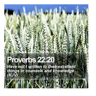 Proverbs 22:20 - Daily Bible Verse
