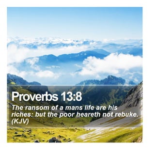 Proverbs 13:8 - Daily Bible Verse