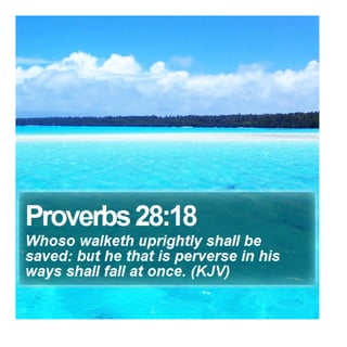 Proverbs 28:18 - Daily Bible Verse