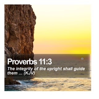 Proverbs 11:3 - Daily Bible Verse