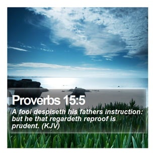 Proverbs 15:5 - Daily Bible Verse