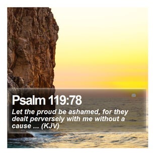 Psalm 119:78 - Daily Bible Verse