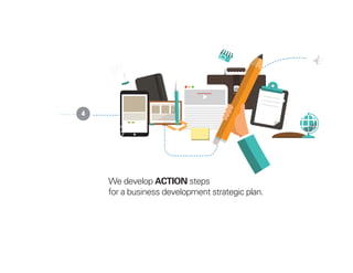 We develop ACTION steps
for a business development strategic plan.