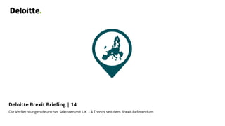 Deloitte Brexit Briefing | 14
Die Verflechtungen deutscher Sektoren mit UK - 4 Trends seit dem Brexit-Referendum
 