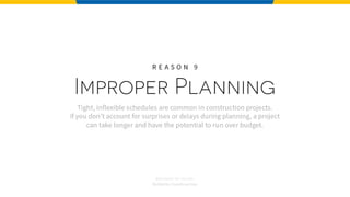 Top 9 Reasons Construction Projects Fail