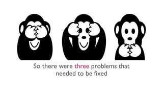 So there were three problems that
needed to be fixed
 