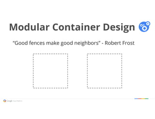 Modular Container Design
“Good fences make good neighbors” - Robert Frost
 