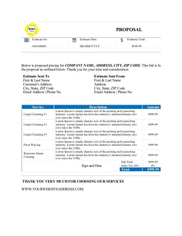 Carpet Cleaning Service Contract Templates
