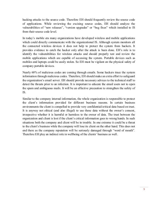 Examples Of Essay Papers Hacking Attacks Proposal Essay Topics also After High School Essay Information Security Management Critique The Employment Of Ethical Classification Essay Thesis