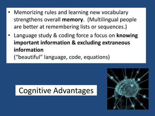 Coding as a (second) Language | PPTX