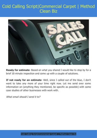 Commercial Cleaning Cold Calling Script | PDF