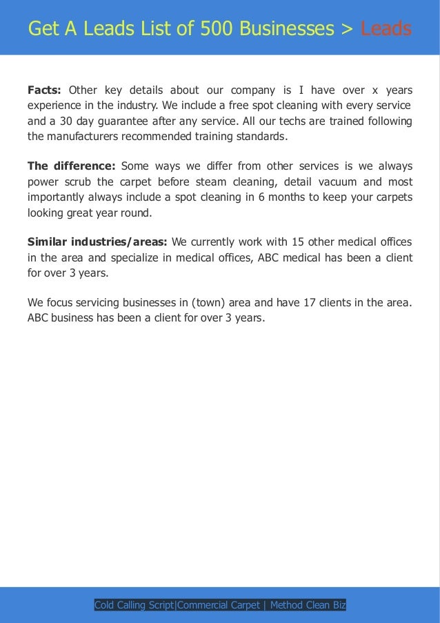 commercial cleaning cold calling script free commercial cleaning leads