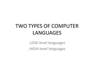 Computer Language | PPT