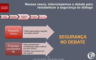 Nesses casos, interrompemos o debate para restabelecer a segurança do diálogo 