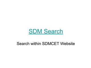 SDM Search
Search within SDMCET Website
 