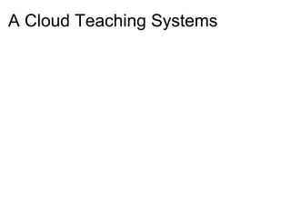 A Cloud Teaching Systems
 