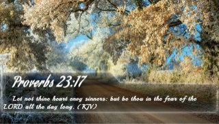 Proverbs 23:17 - Bible Verse of the Day