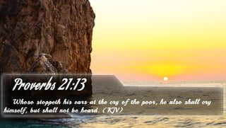Proverbs 21:13 - Bible Verse of the Day