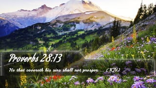 Proverbs 28:13 - Bible Verse of the Day