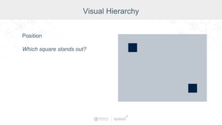 Position
Which square stands out?
Visual Hierarchy
 