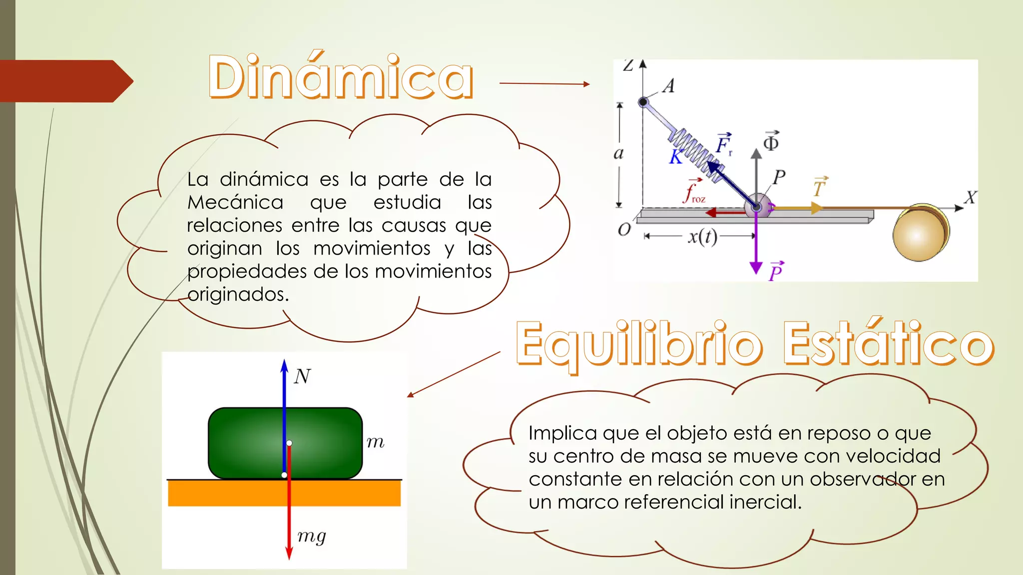 Dinamica y equilibrio Estatico | PPT