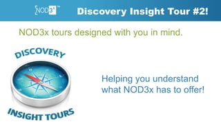 Discovery Insight Tour #2!
NOD3x tours designed with you in mind.
Helping you understand
what NOD3x has to offer!
 