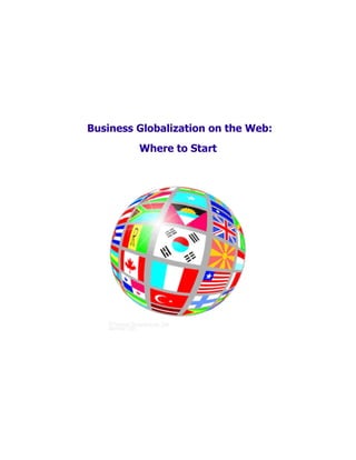 Business Globalization on the Web:
         Where to Start
 