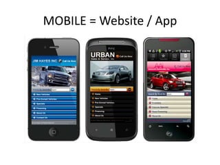 MOBILE = Website / App

 