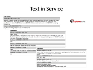 Text in Service

 
