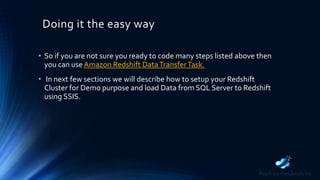SQL Server to Redshift Data Load Using SSIS | PPTX