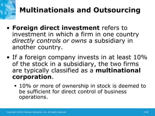 Firms in the global economy; export decisions; outsourcing; and ...