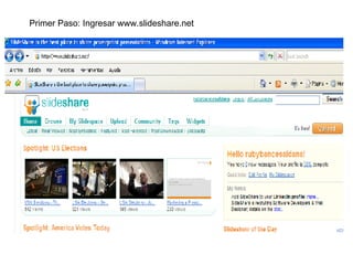 Primer Paso: Ingresar www.slideshare.net 