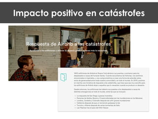 Impacto positivo en catástrofes
 