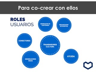 Para co-crear con ellos
 
