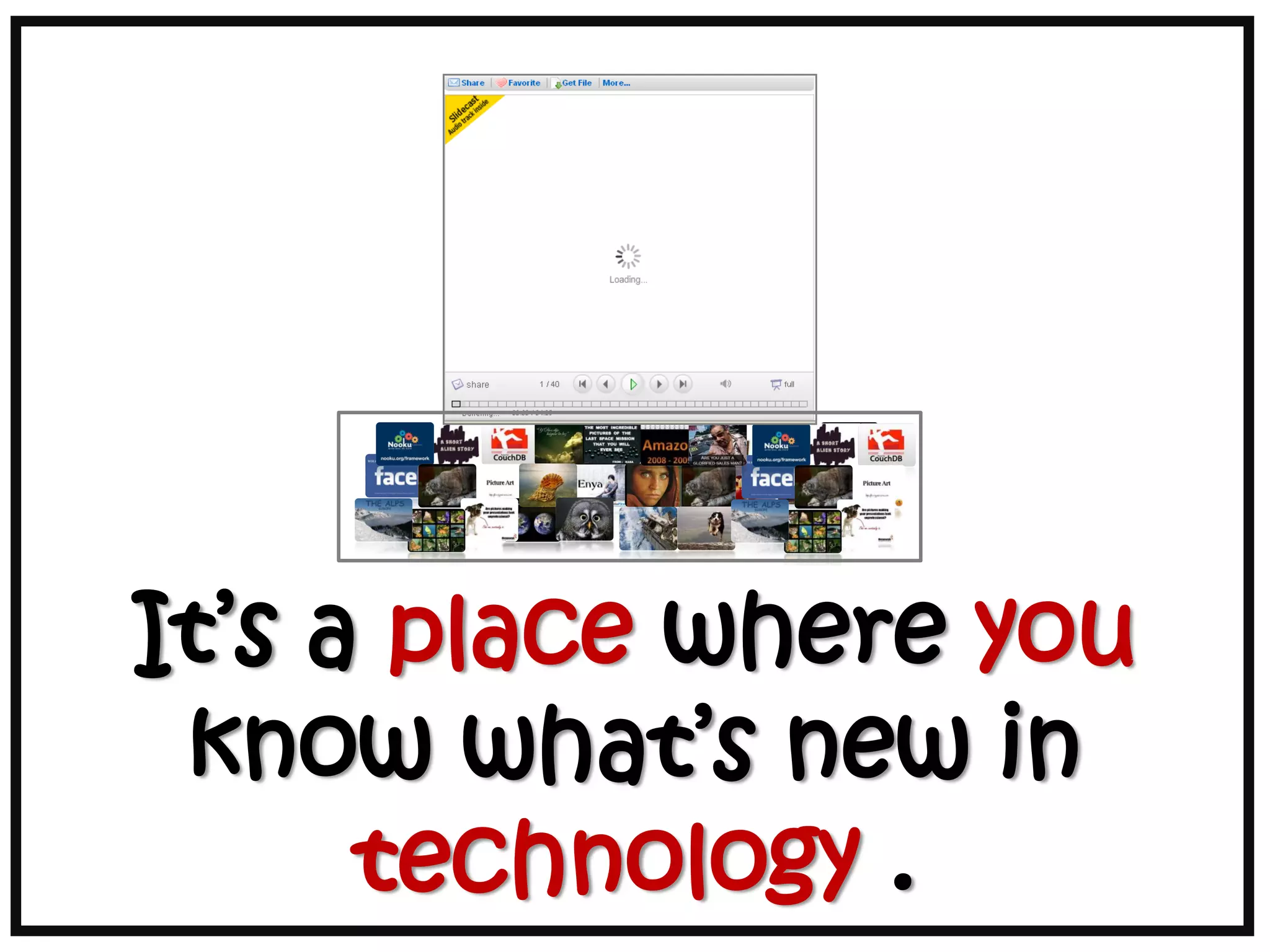 It’s a place where you
know what’s new in
technology .